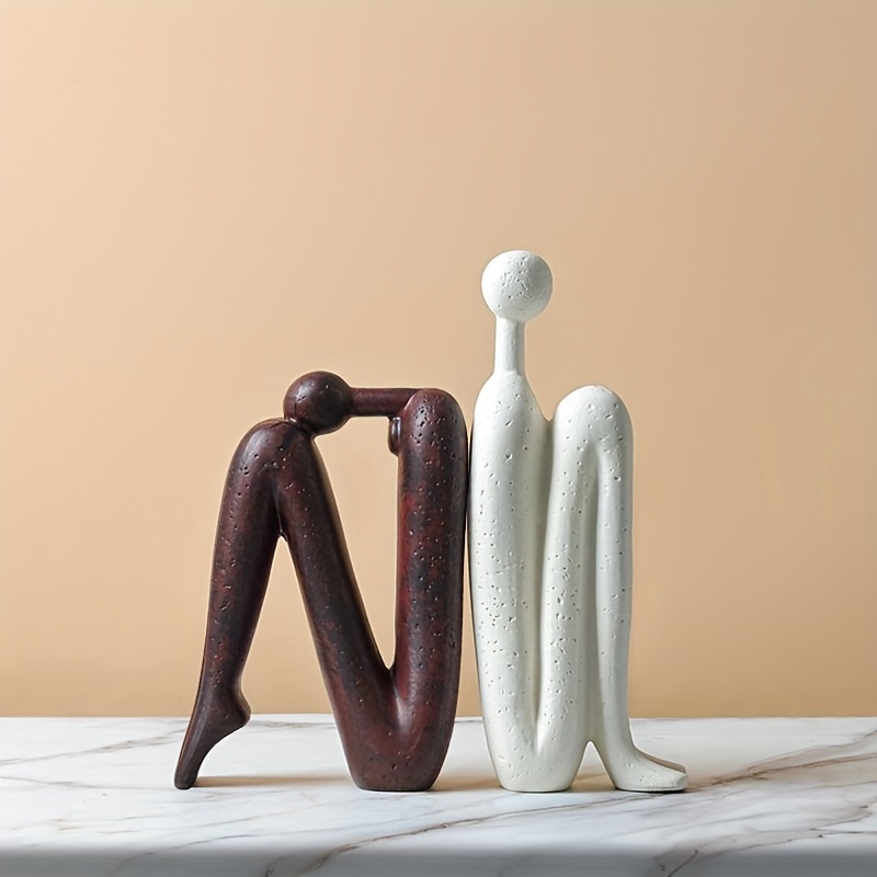 Model Kit Vintage - Back-to-back Matchman Sculpture Ceramic Handicraft Decoration