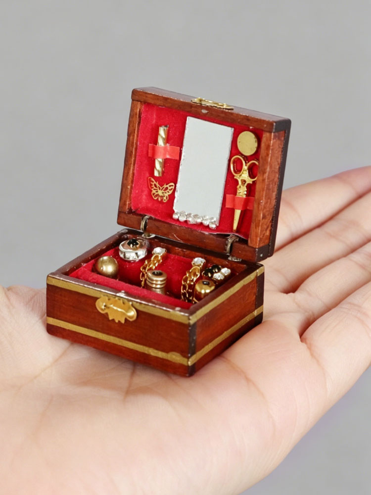 Model Kit Vintage - 1: 12 Dollhouse Mini Wooden Retro
