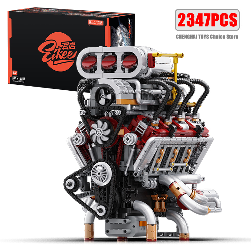 Model Kit V8 - Y15001 Supercar V8 engine Model Building