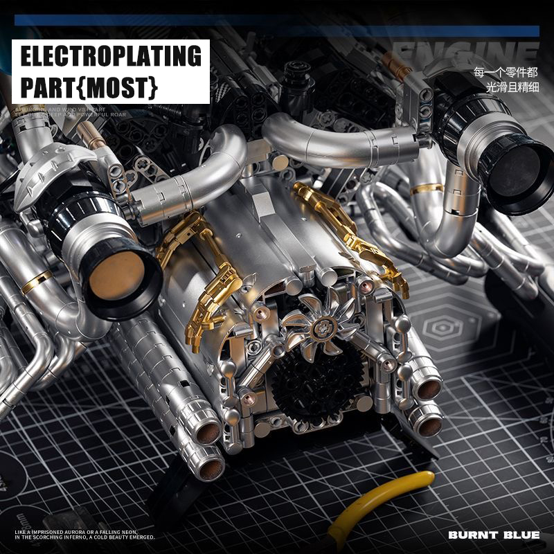 MOC Supercar V8 Engine Buildin – Model Kit V8 Bewertung und Preis
