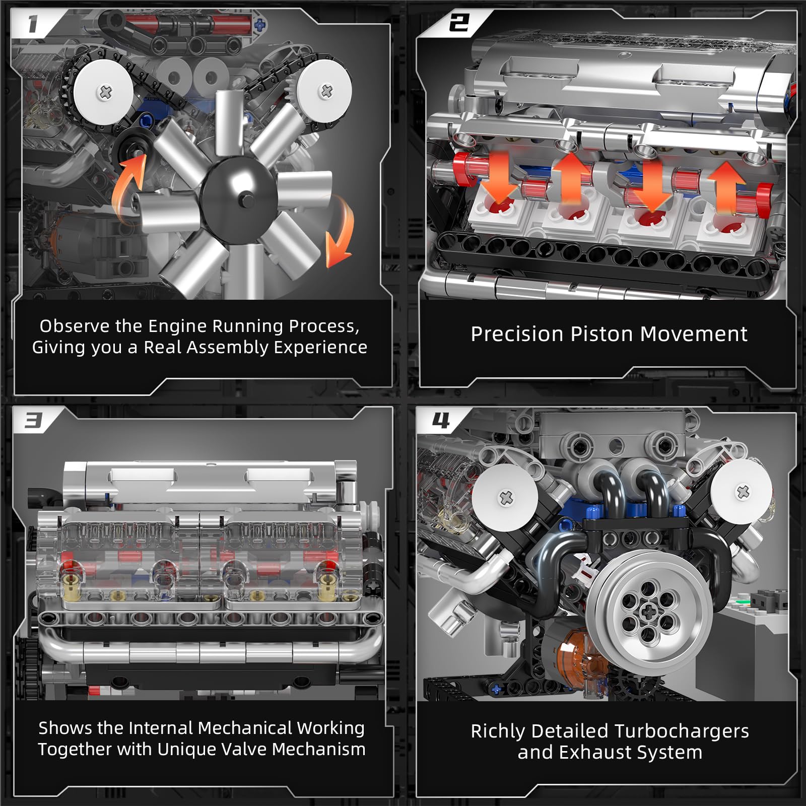 Mould King 10088 V8 Engine Bui – Model Kit V8 Bewertung und Preis