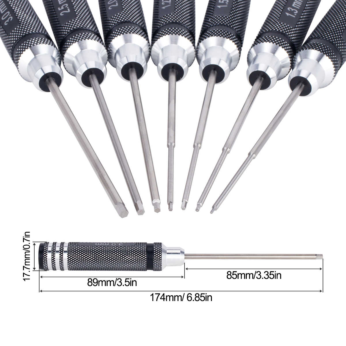 7 IN 1 Steel Hex Socket Profes – Model Kit Tools Bewertung und Preis