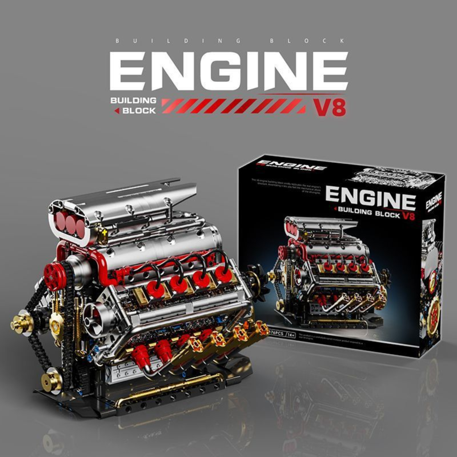 1167pcs Mechanical V8 Engine M – Model Kit V8 Bewertung und Preis
