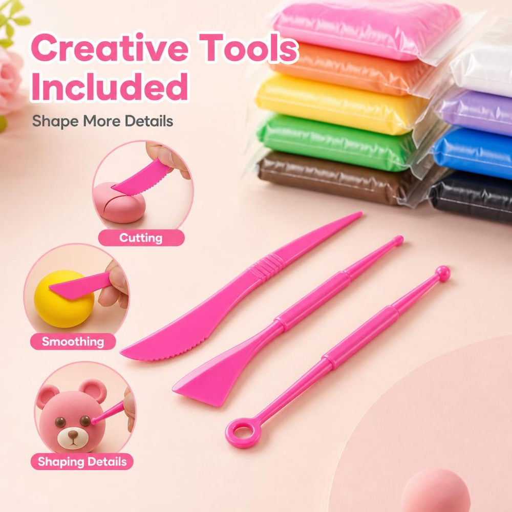 Air Dry Modeling Clay Kit Soft – Model Kit Tools Bewertung und Preis