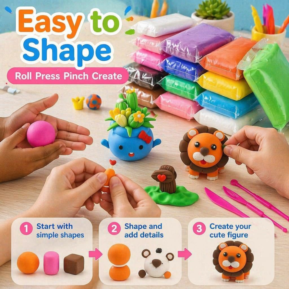 Air Dry Modeling Clay Kit Soft – Model Kit Tools Bewertung und Preis