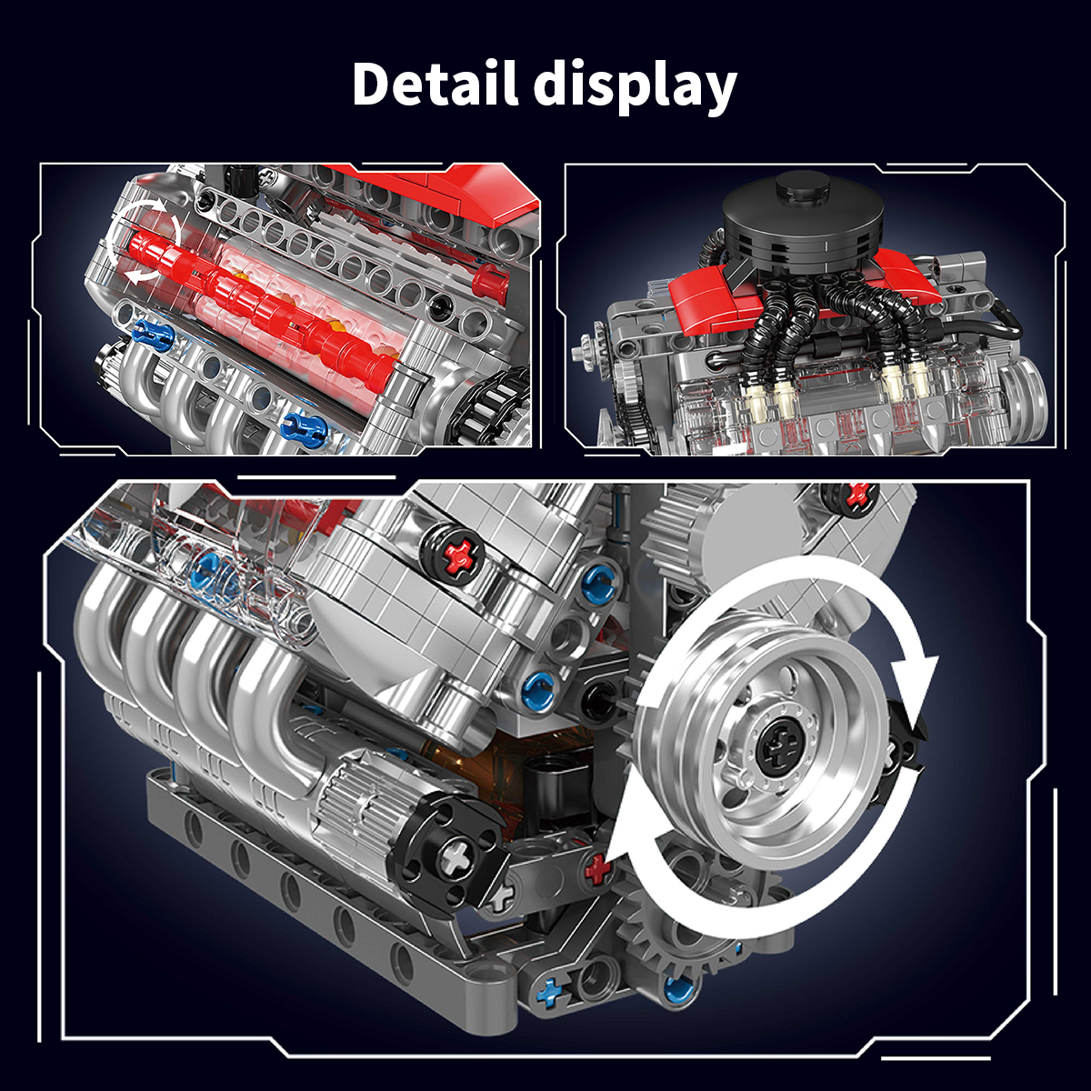 V8 Engine Building Blocks Kit  – Model Kit V8 Bewertung und Preis