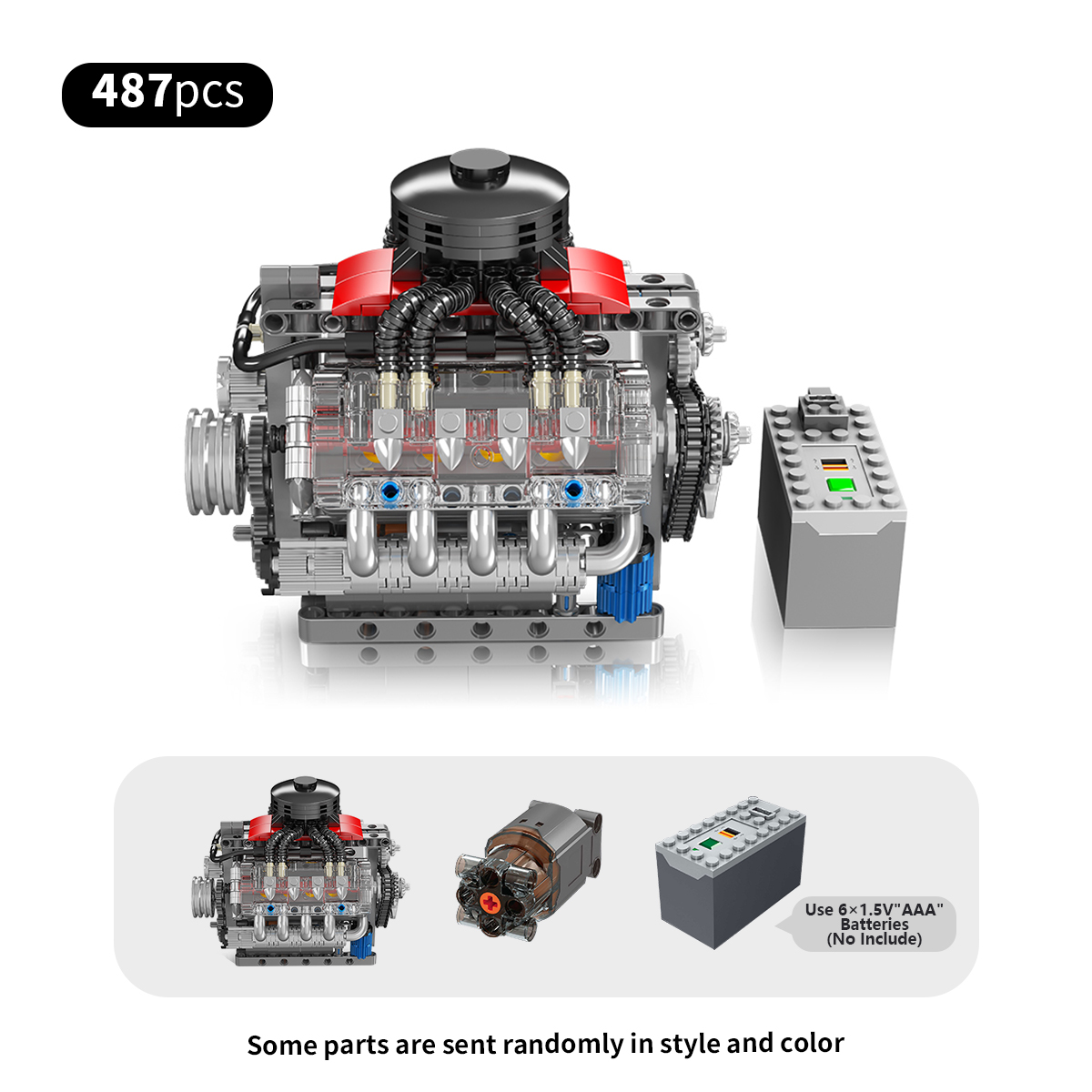 V8 Engine Building Blocks Kit  – Model Kit V8 Bewertung und Preis