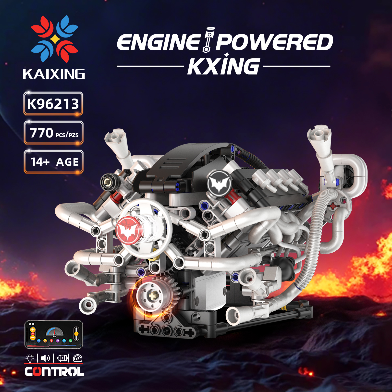 K96213 770pcs V8 Engine Model  – Model Kit V8 Bewertung und Preis