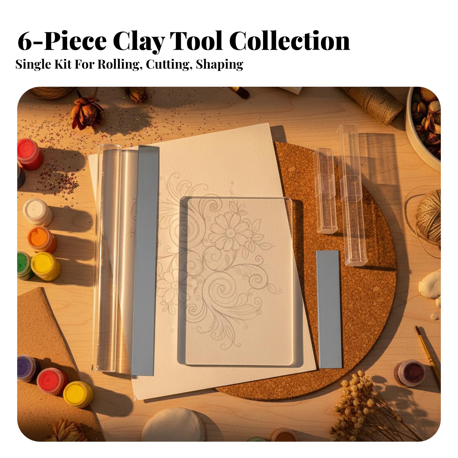6 Pieces Acrylic Clay Cylinder – Model Kit Tools Bewertung und Preis